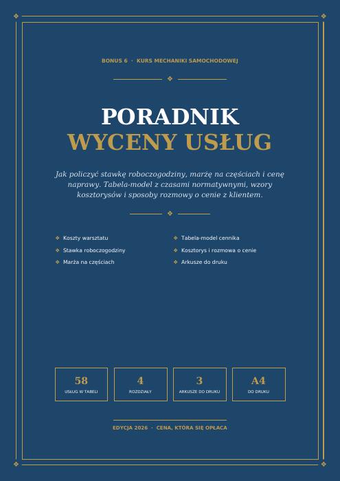 Okładka: Poradnik wyceny usług